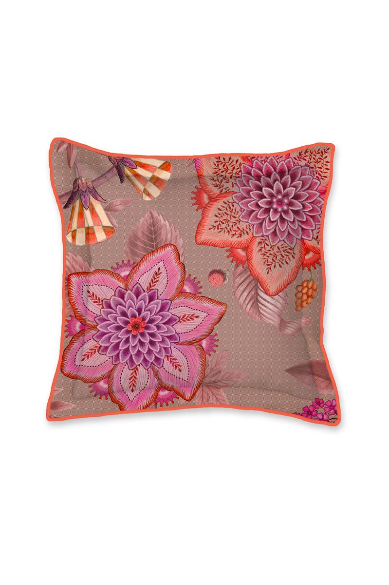 PiP Studio Viva La Vida Square Zierkissen Farbe Pink Größe 45x45 Cushion Wendedesign Blumen