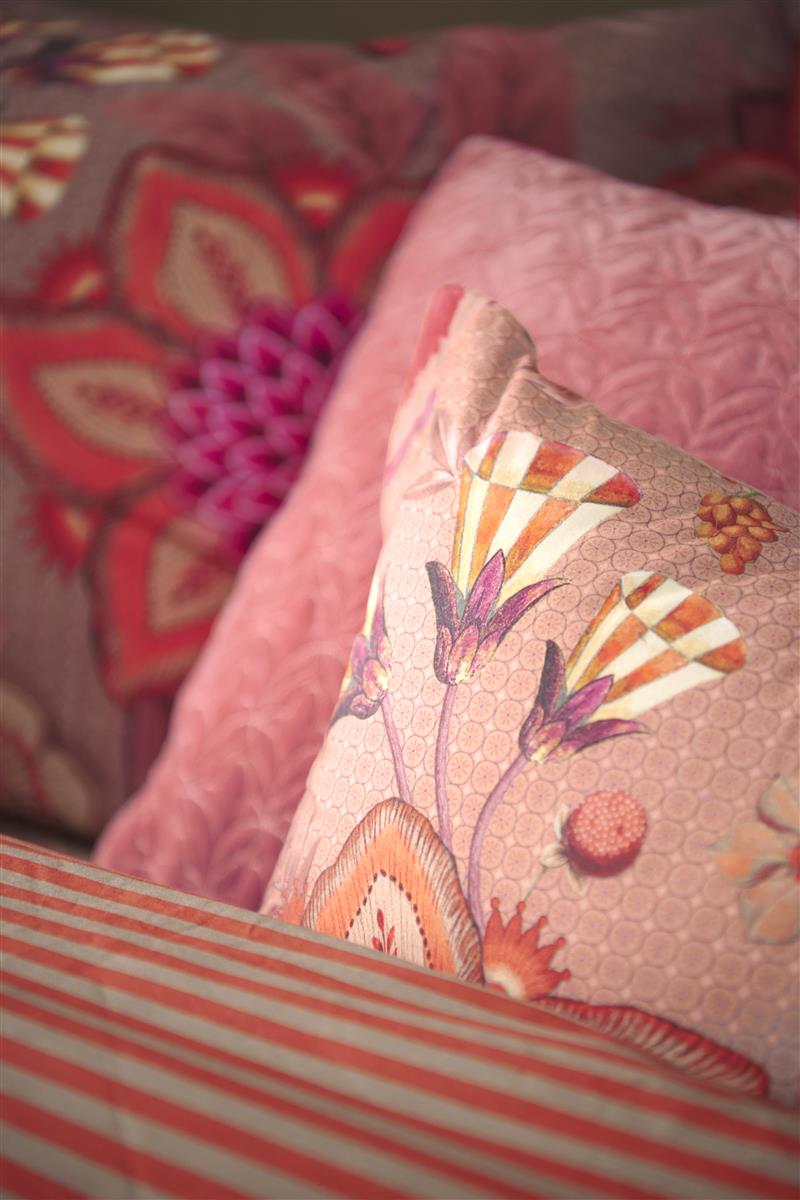 PiP Studio Viva La Vida Square Zierkissen Farbe Pink Größe 45x45 Cushion Wendedesign Blumen